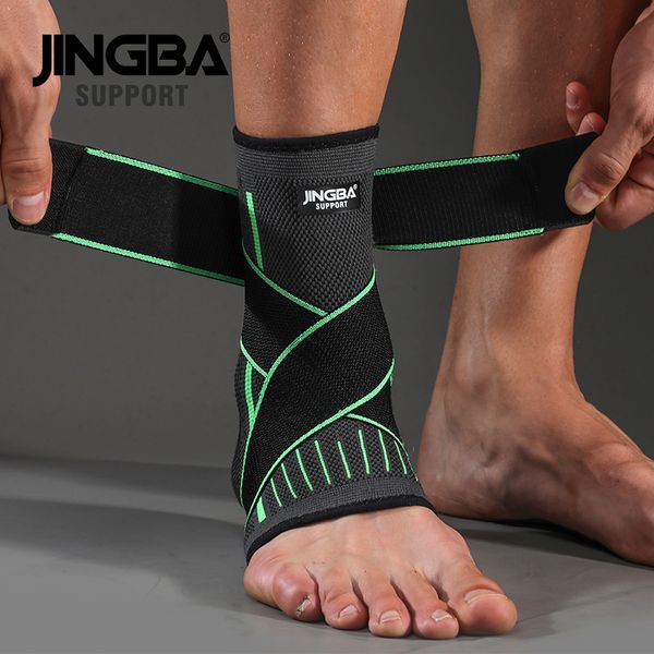 protective football ankle support basketball brace compression nylon strap belt ankle protector, Blue;black